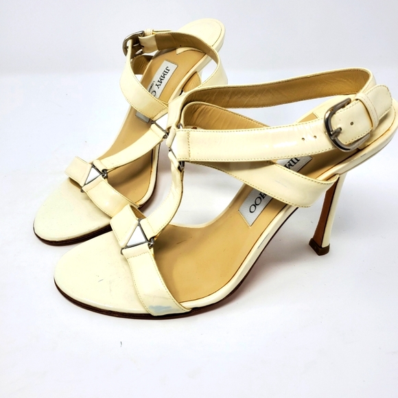 Jimmy Choo White Patent Pumps - Picture 1 of 8